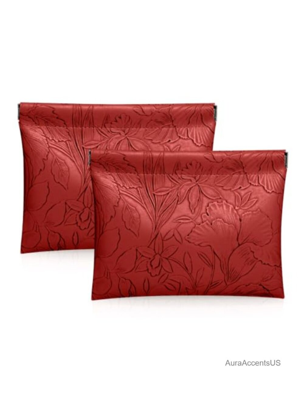 PU Leather Makeup Bags Set of 2 for Purse, Small Cosmetic Pouch
